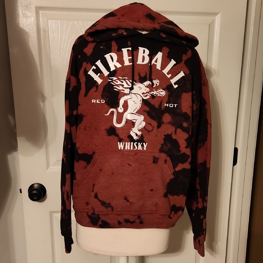 Fruit of the Loom Fireball Red and Black Hoodie